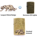 1pc Vivid Leopard Metal badge for Zippo Kerosene Oil Lighter DIY Accessary for Grind Wheel Lighters Decoration Father's Day gift